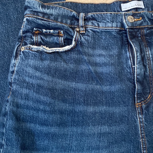 Loft Wide Leg Girlfriend Jeans - Picture 3 of 5